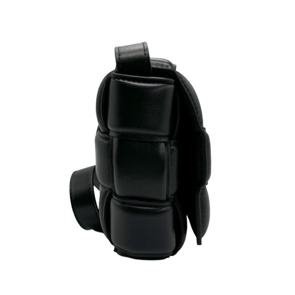 Bottega Veneta Padded Cassette Bag Shoulder Black Leather